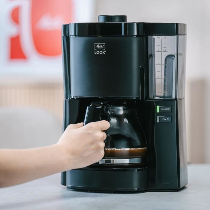MELITTA Coffee Maker - Look V Glass 1025-02 - 1.25 L - 1080W - Black