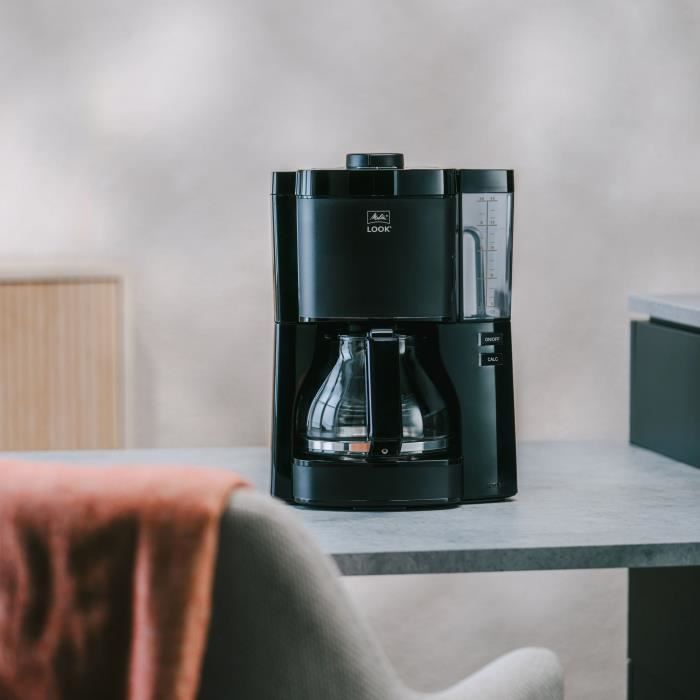 MELITTA Coffee Maker - Look V Glass 1025-02 - 1.25 L - 1080W - Black