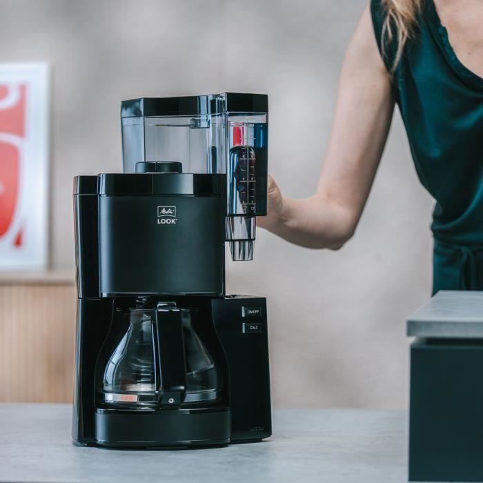 MELITTA Coffee Maker - Look V Glass 1025-02 - 1.25 L - 1080W - Black