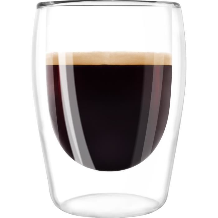 MELITTA Set of 2 Espresso Glasses - 80 ml Clear - Borosilicate