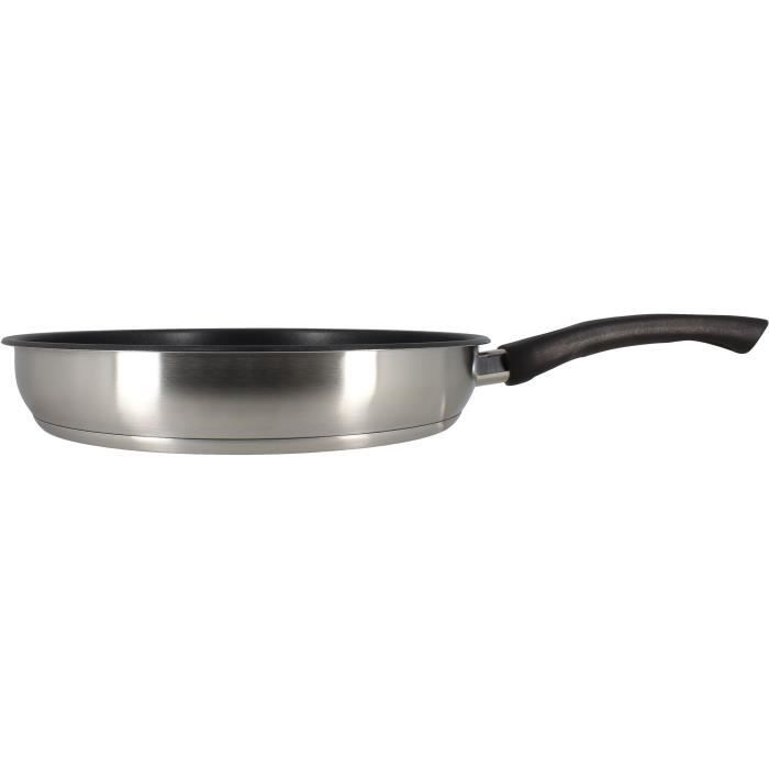 MENASTYL Frying Pan - Stainless Steel - 24 cm - Suitable for all hobs