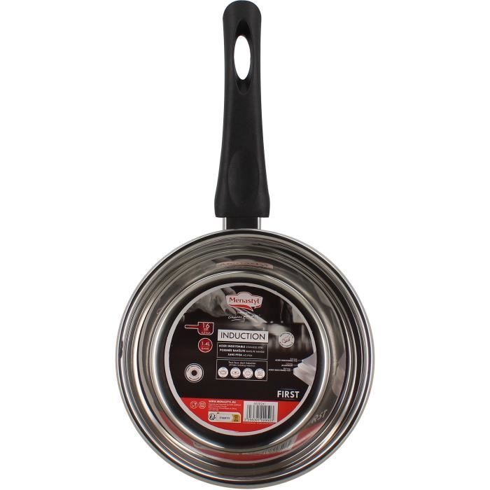 MENASTYL Saucepan - Stainless Steel - 16 cm - Compatible with all hobs including induction - 6020241