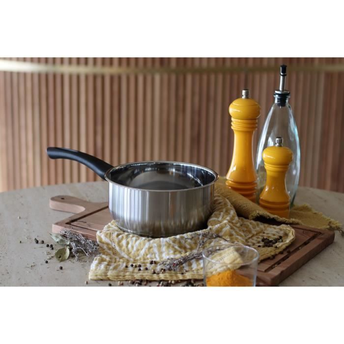 MENASTYL Saucepan - Stainless Steel - 16 cm - Compatible with all hobs including induction - 6020241