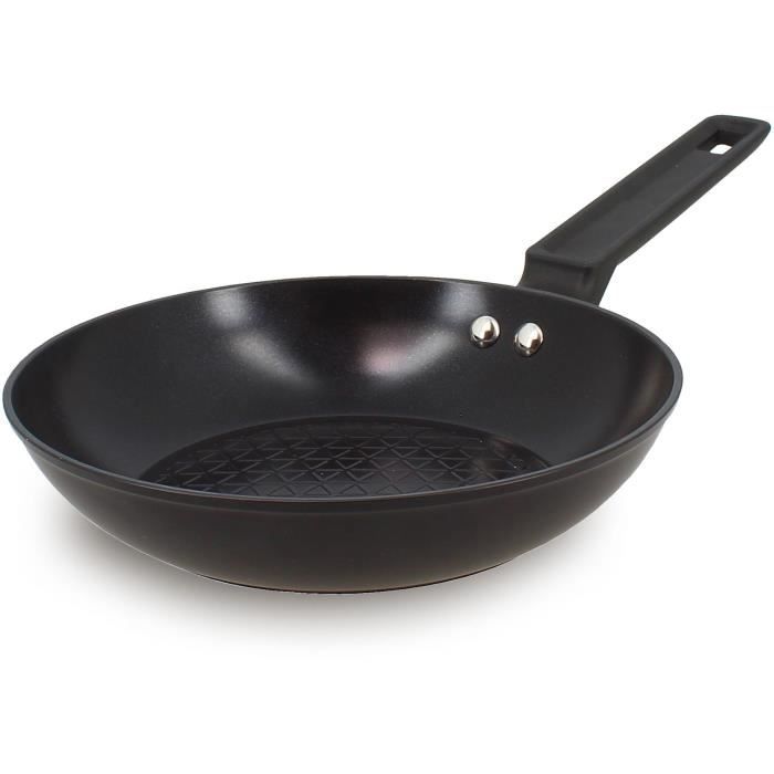 MENASTYL Frying Pan - Forged Aluminum - Black - 20 cm - Suitable for all hobs