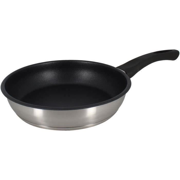 MENASTYL Frying Pan - Stainless Steel - 20 cm - Suitable for all hobs