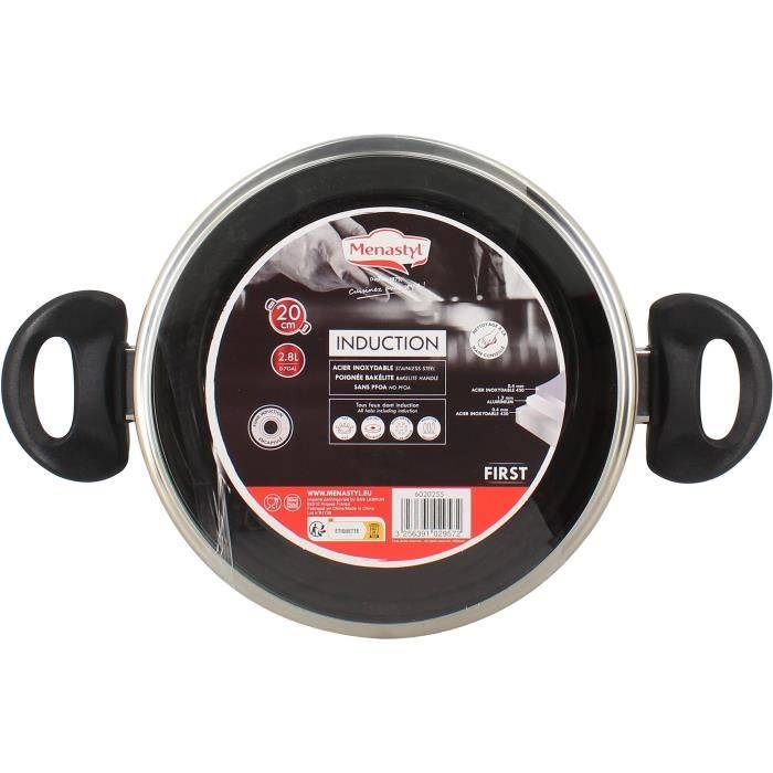 MENASTYL Casserole Dish - Stainless Steel - 20 cm - 6020255