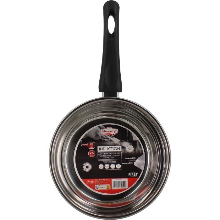 MENASTYL 6020242 Saucepan - Stainless Steel - 18 cm - Suitable for All Hobs Including Induction