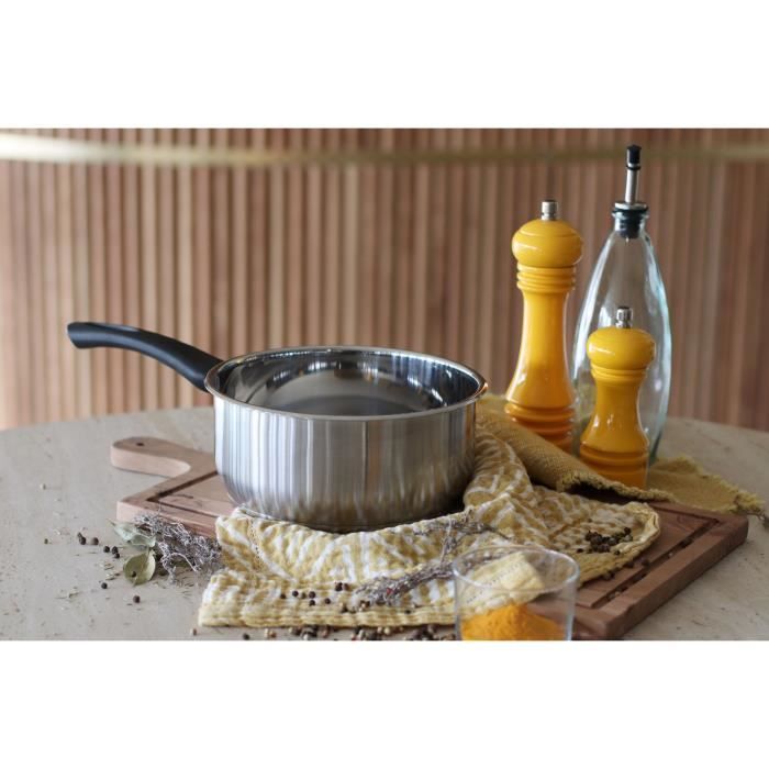 MENASTYL 6020242 Saucepan - Stainless Steel - 18 cm - Suitable for All Hobs Including Induction
