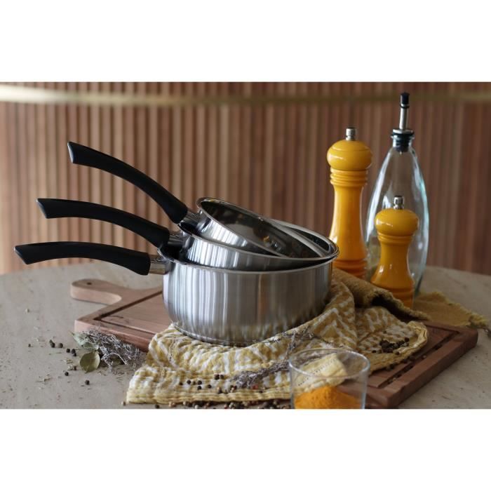 MENASTYL 6020242 Saucepan - Stainless Steel - 18 cm - Suitable for All Hobs Including Induction