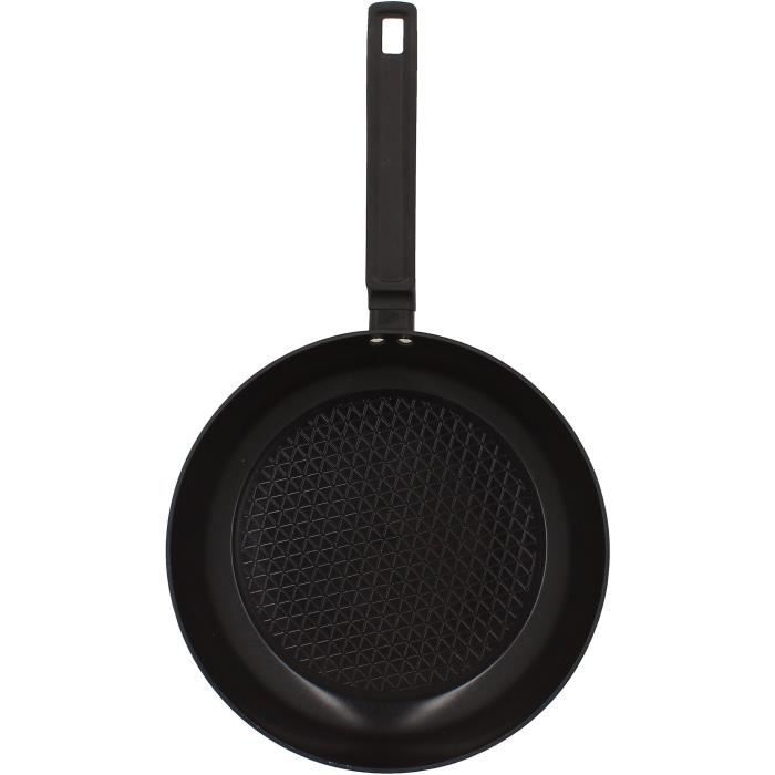 MENASTYL Frying Pan - Forged Aluminum - 28 cm - Black - Suitable for all hobs including induction