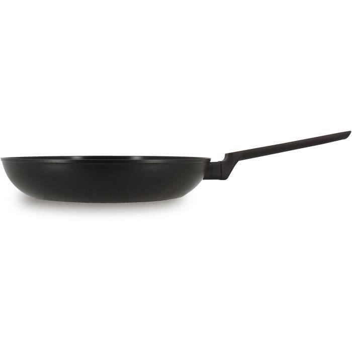 MENASTYL Frying Pan - Forged Aluminum - 28 cm - Black - Suitable for all hobs including induction