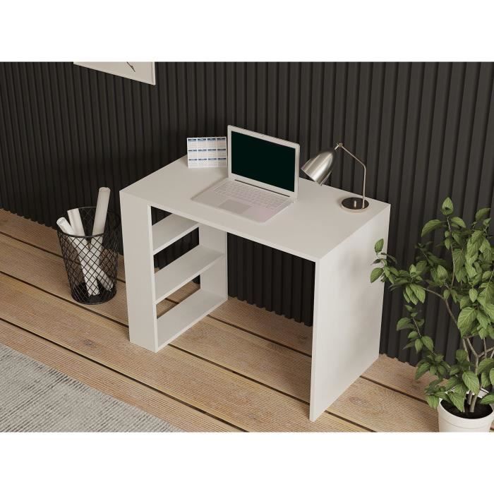 Scandinavian Study Desk - COOL - White - 90 x 70 x 50 cm