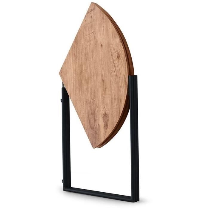 Folding Dining Table - YAPRAK - Atlantic Pine - Round - Seats 4 - 100 x 100 x 72 cm