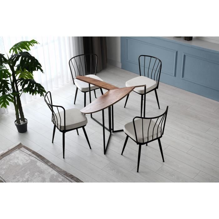 Folding Dining Table - YAPRAK - Atlantic Pine - Round - Seats 4 - 100 x 100 x 72 cm