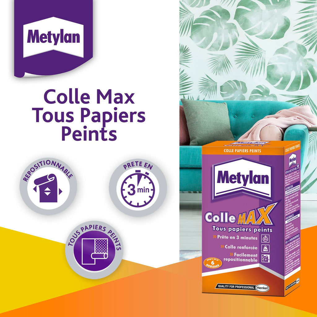 METYLAN Max Wallpaper Paste - 200 g Pack - Suitable for All Types of Wallpaper