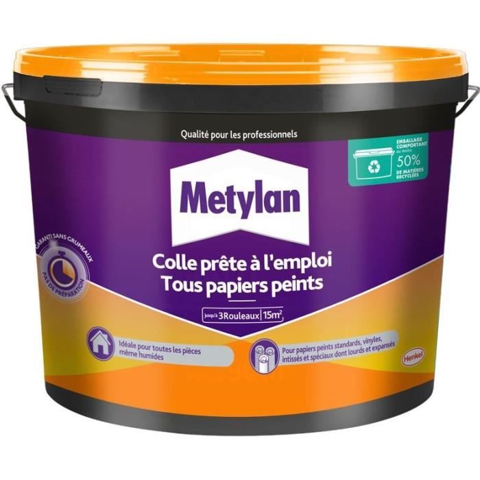 METYLAN Wallpaper Paste - Ready to Use - All Wallpapers - 2.25 kg Bucket