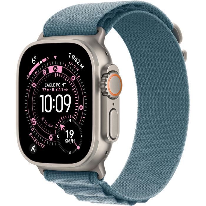 Apple Watch Ultra 3 GPS + Cellular - 49 mm - Natural Titanium Case - Light Blue Alpine Loop - Medium