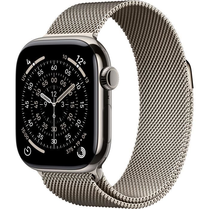 Apple Watch Series 11 GPS Cellular - 42 mm - Natural Titanium Case - Natural Milanese Loop