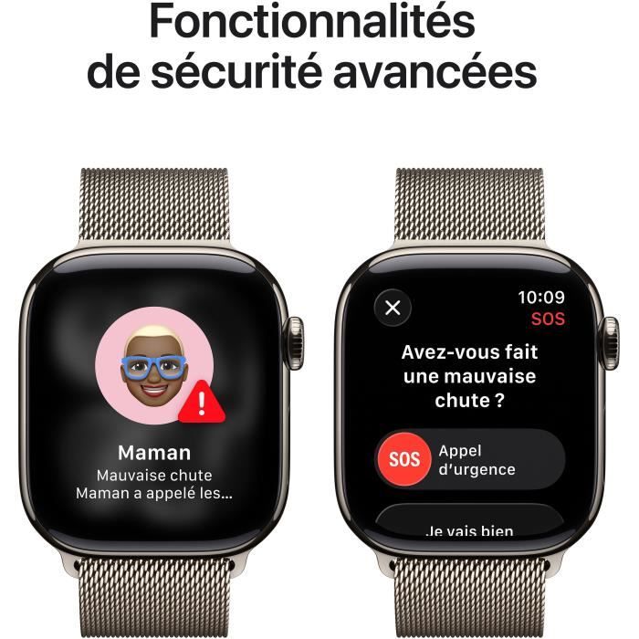 Apple Watch Series 11 GPS Cellular - 42 mm - Natural Titanium Case - Natural Milanese Loop