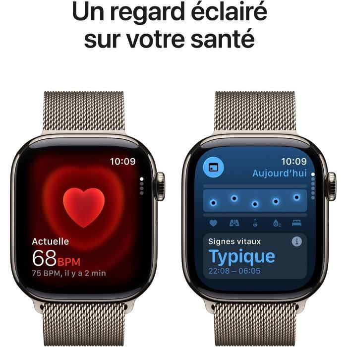 Apple Watch Series 11 GPS Cellular - 42 mm - Natural Titanium Case - Natural Milanese Loop