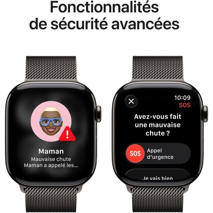 Apple Watch Series 11 GPS + Cellular - 46 mm - Slate Titanium Case - Slate Milanese Loop Band - M/L