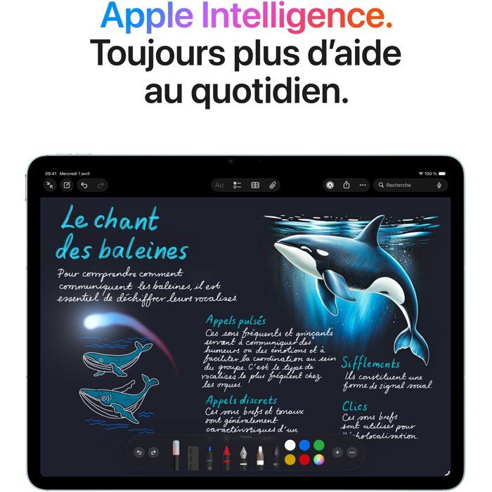 Apple - iPad Air M4 - 11" - Wi-Fi + Cellular - 256Go - Starlight