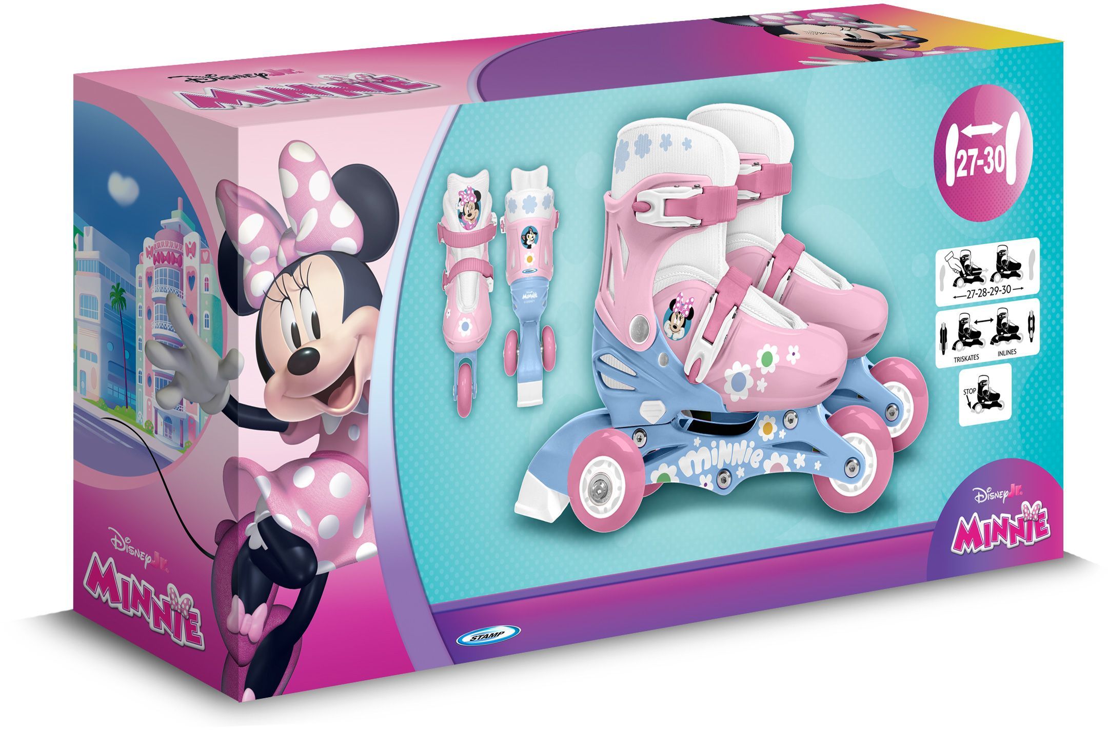 MINNIE 2-in-1 Inline Skates - Girl - Pink - Size 27-30