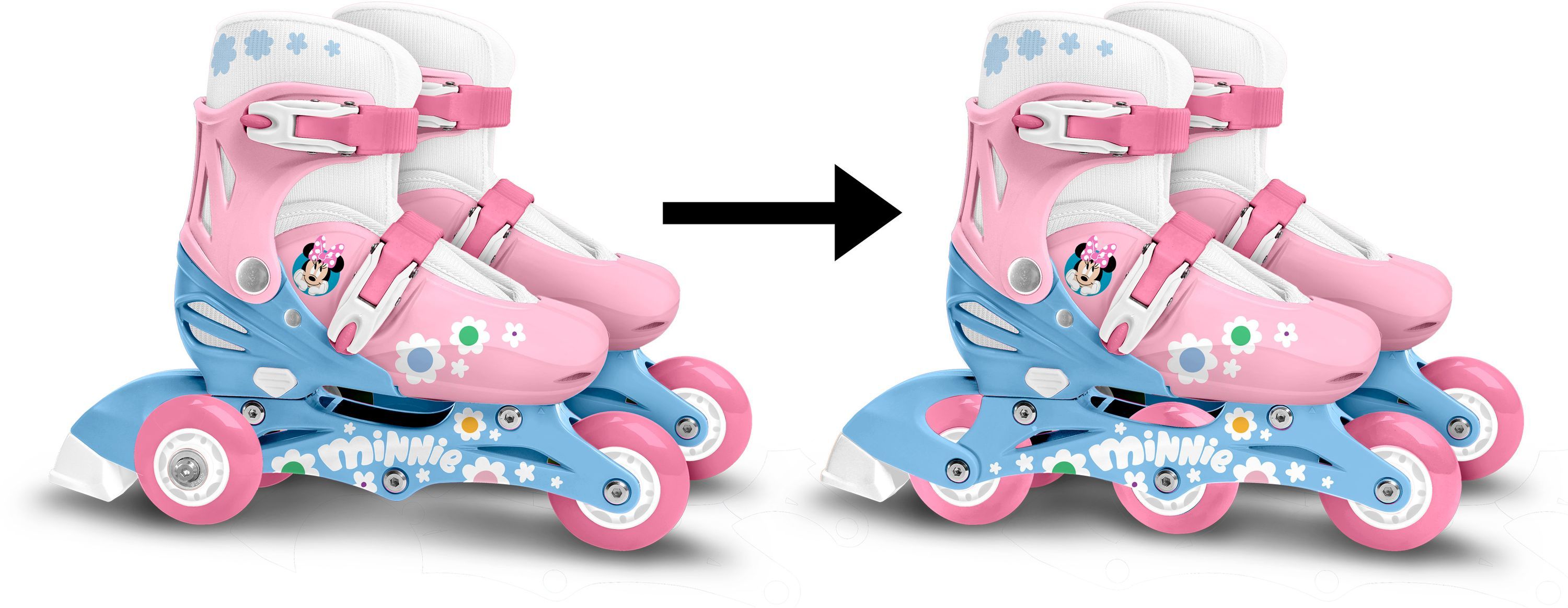 MINNIE 2-in-1 Inline Skates - Girl - Pink - Size 27-30