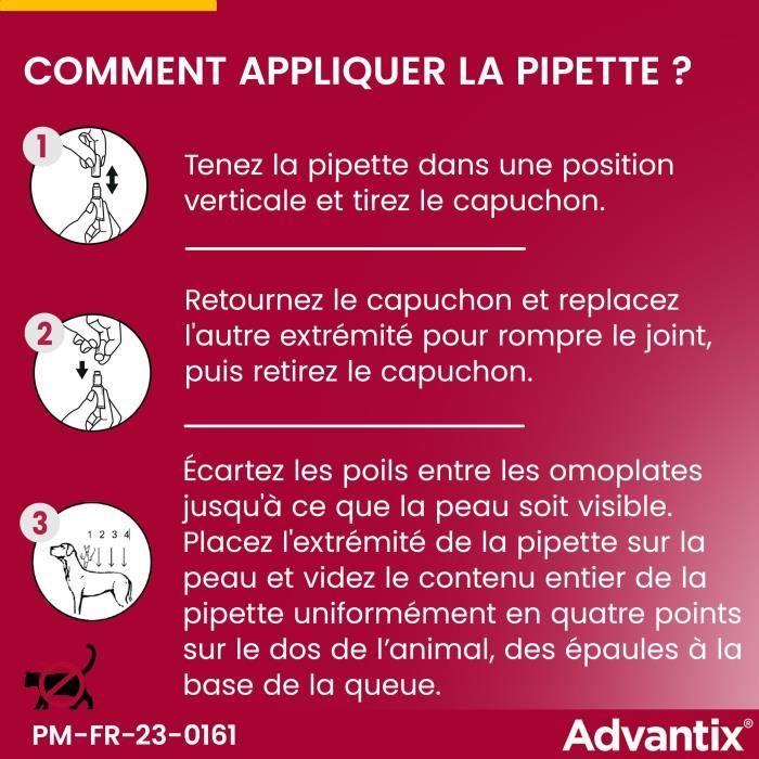 ADVANTIX Dog Antiparasitic Solution Medium Breed 10-25 kg - 6 Pipettes