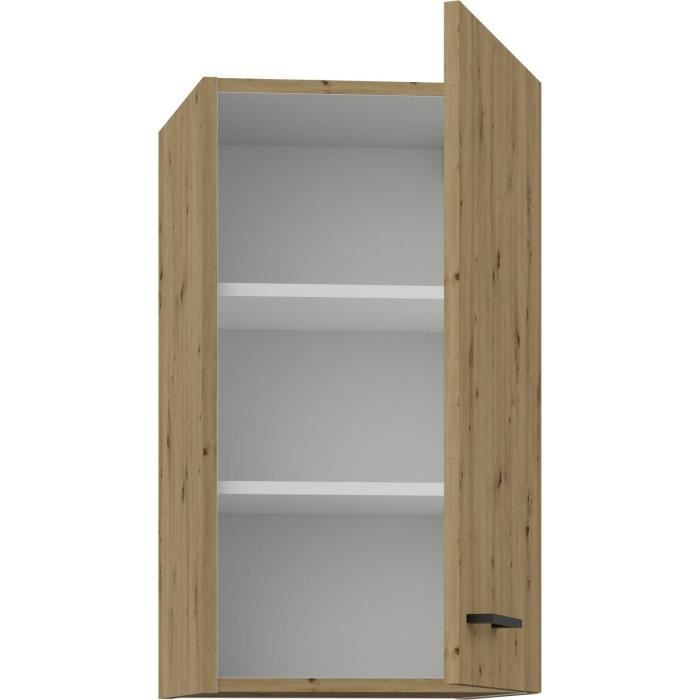 MODENA Tall Cabinet - Artisan Oak & Matte Black - 40 x 31 x 72 cm - 1 Door