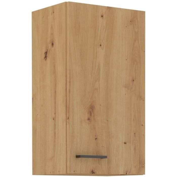 MODENA Tall Cabinet - Artisan Oak & Matte Black - 40 x 31 x 72 cm - 1 Door