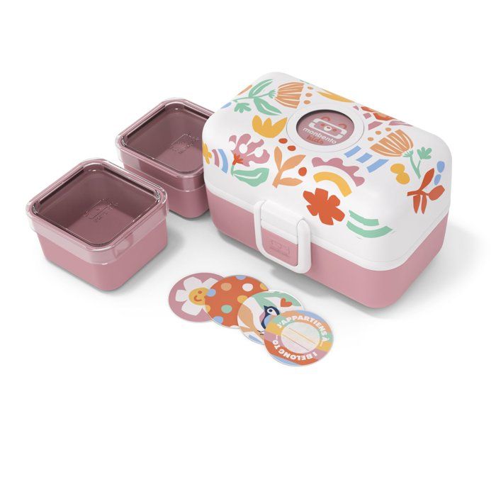 MONBENTO Children's Lunch Box - 3 Compartments - 500 ml - MB Tresor Papercut