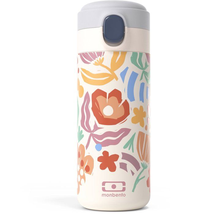 MONBENTO Insulated Water Bottle - Children's - Quick-Open Cap - Pop Paper Cut