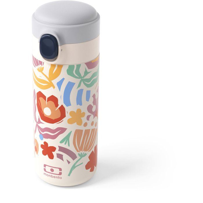 MONBENTO Insulated Water Bottle - Children's - Quick-Open Cap - Pop Paper Cut