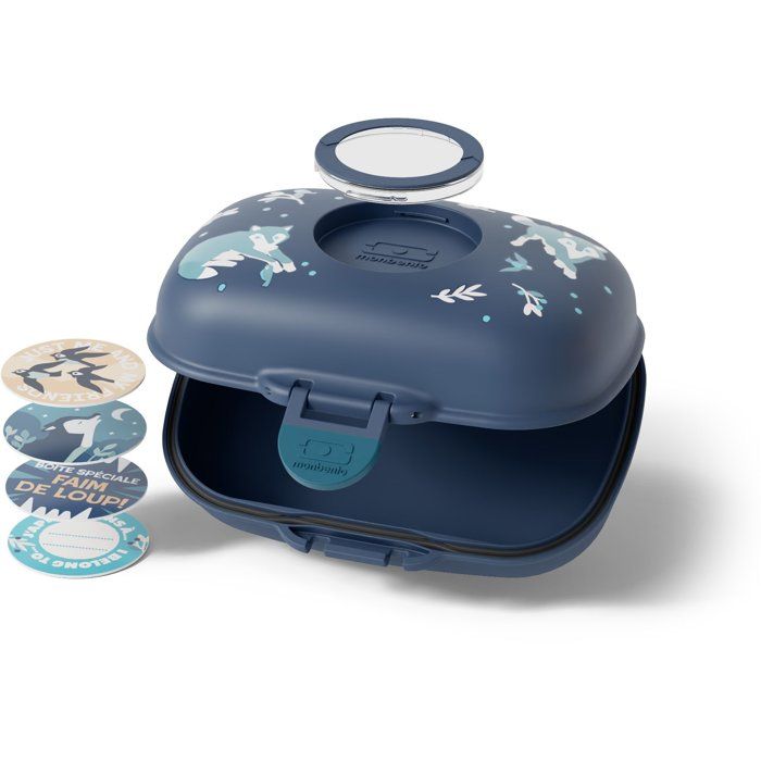 MONBENTO Lunch Box - MB Gram Wolf - Airtight Snack Box - 600 ml