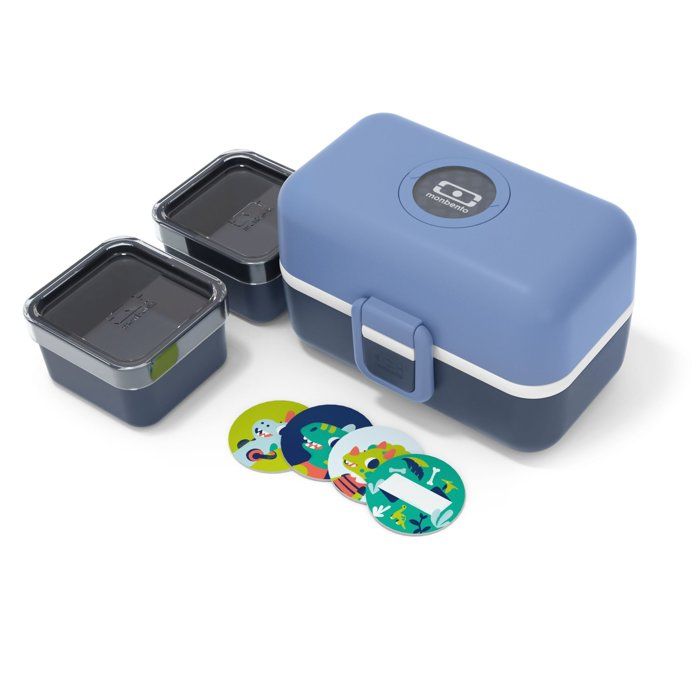 MONBENTO Children's Lunch Box - 3 Compartments - 500 ml - MB Tresor Infinity Blue