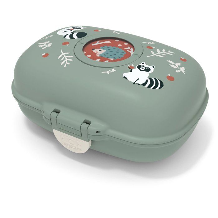 MONBENTO Lunch Box - MB Gram Raccoon - Airtight Snack Box - 600 ml