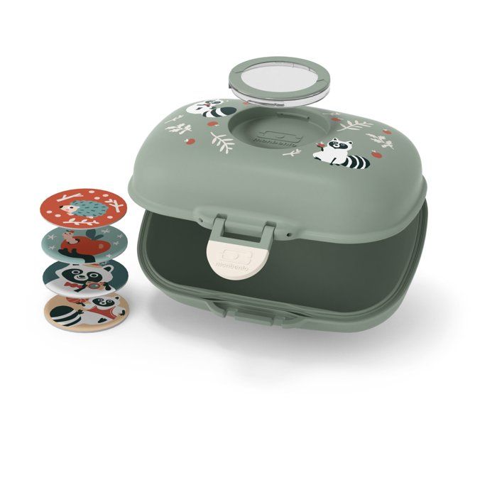 MONBENTO Lunch Box - MB Gram Raccoon - Airtight Snack Box - 600 ml