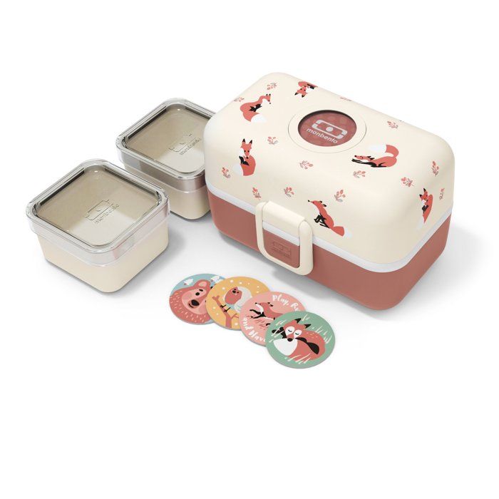 MONBENTO Children's Lunch Box - 3 Compartments - 500 ml - MB Tresor Fox