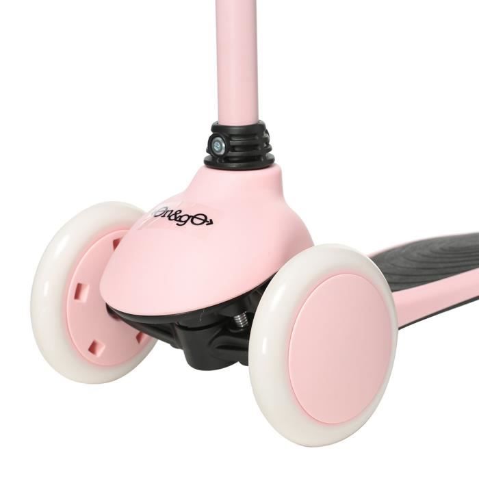 MONDO On and Go Tripper Scooter for Kids, Adjustable Handlebar, Max Load 30 kg, Pink