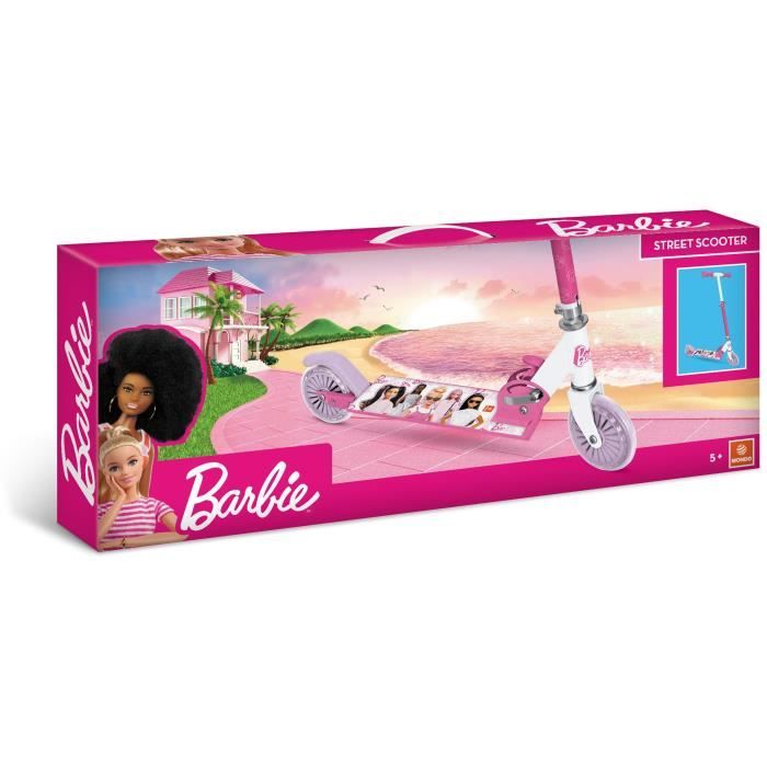 MONDO Barbie 2-Wheel Folding Scooter - Adjustable Handlebars