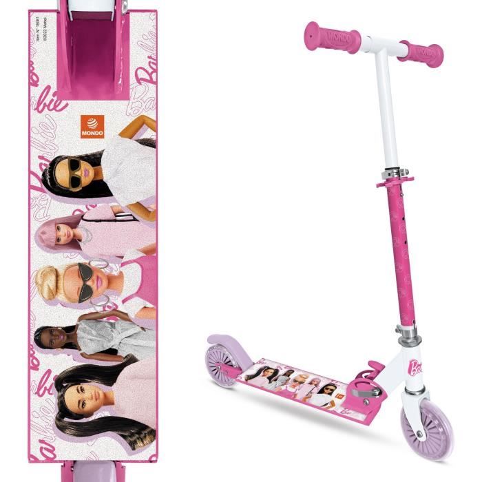 MONDO Barbie 2-Wheel Folding Scooter - Adjustable Handlebars