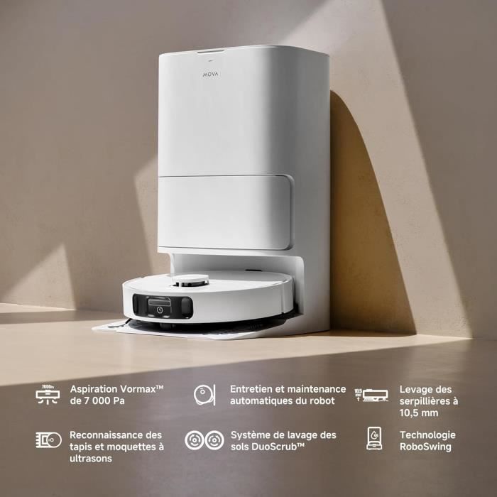 MOVA E30 Ultra - Robot Vacuum Cleaner and Mop - Automatic Emptying