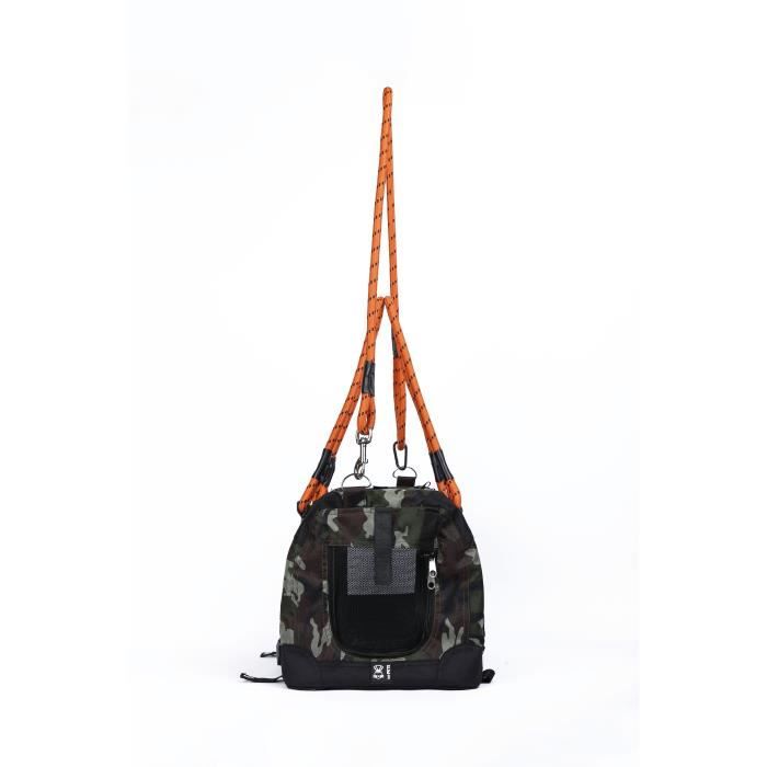 M PETS Pet Carrier Bag - REMIX 2 in 1 Camouflage & Orange - 41 x 28 x 28 cm - Foldable - Lightweight