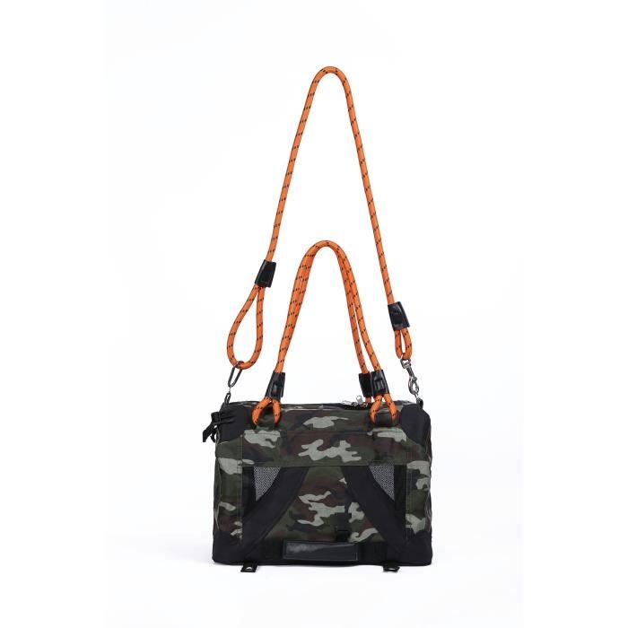 M PETS Pet Carrier Bag - REMIX 2 in 1 Camouflage & Orange - 41 x 28 x 28 cm - Foldable - Lightweight
