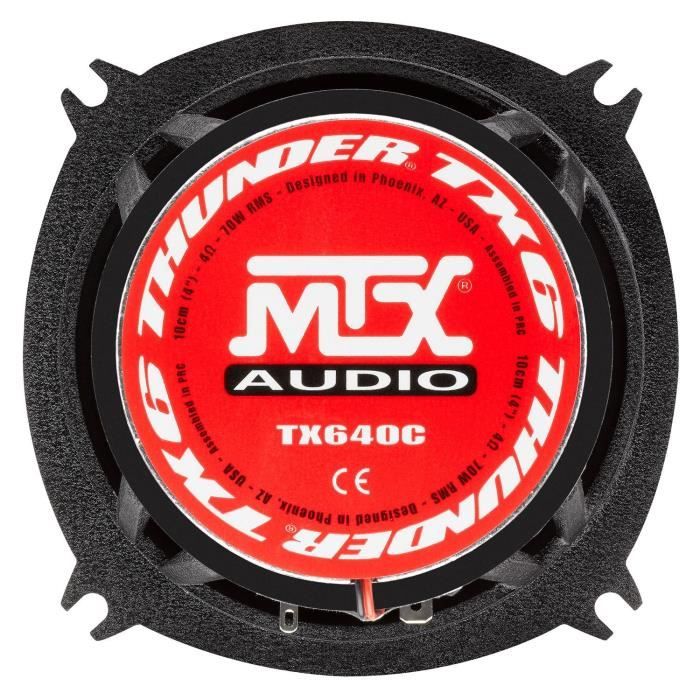 MTX AUDIO 2-way 10 cm 70W RMS Coaxial Speakers 70Wrms