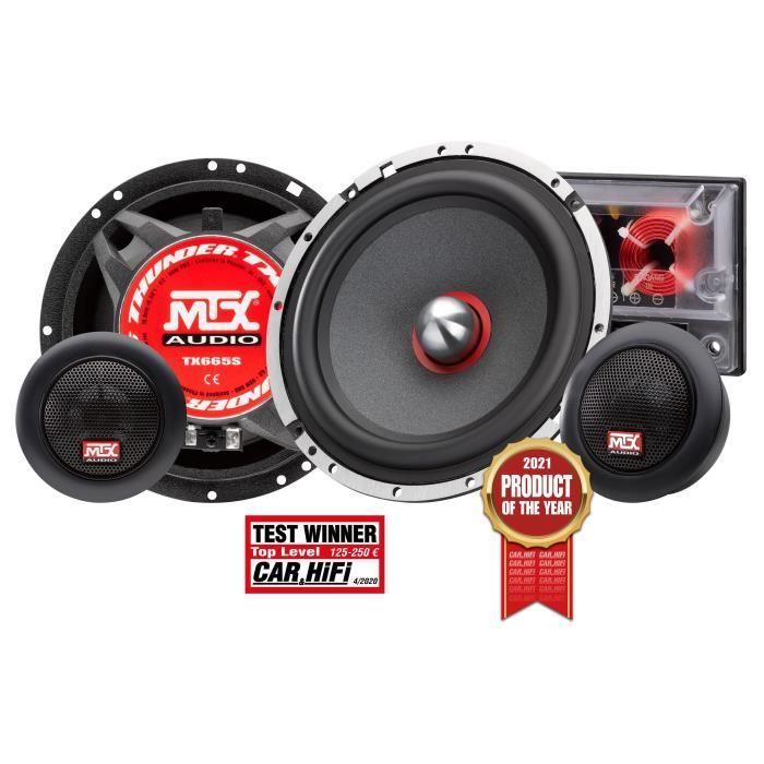 MTX AUDIO 2-Way Speaker Kit 16.5 cm 90W RMS Aluminum Chassis Ø30mm Coil Ø28mm Neodymium Tweeter 90Wrms