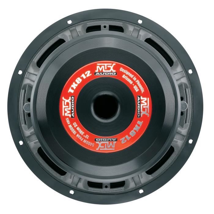MTX TX812 High-End Car Subwoofer - 30 cm 1800W RMS - Aluminum Chassis