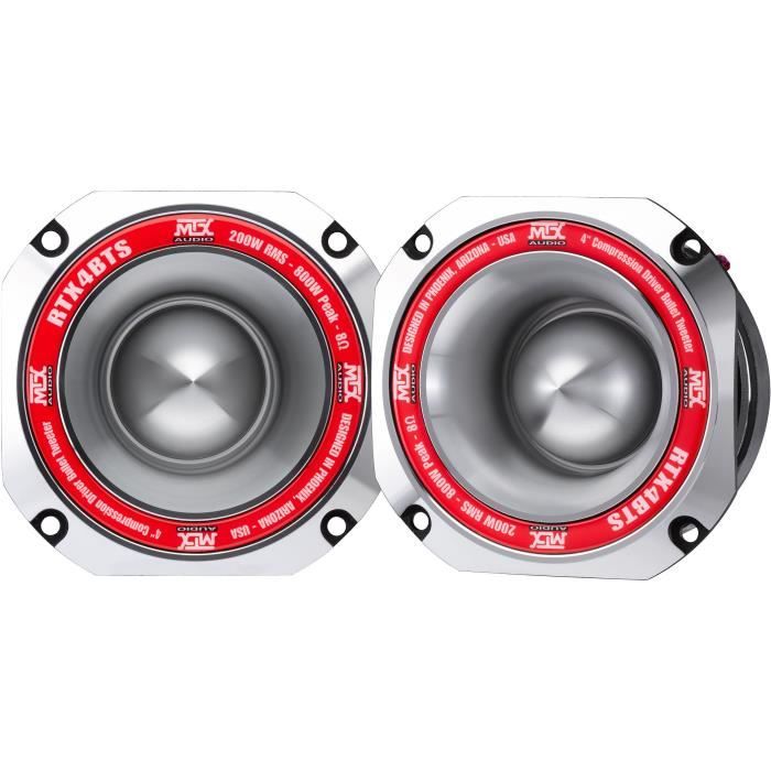 MTX RTX4BTs High-Efficiency Tweeter, Ø10cm, 200W RMS, 800W Peak 800dB/2V/1m
