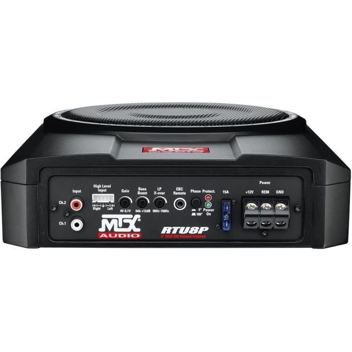 MTX RTU8P Powered Subwoofer - 20 cm 150W RMS - EBC Remote Control